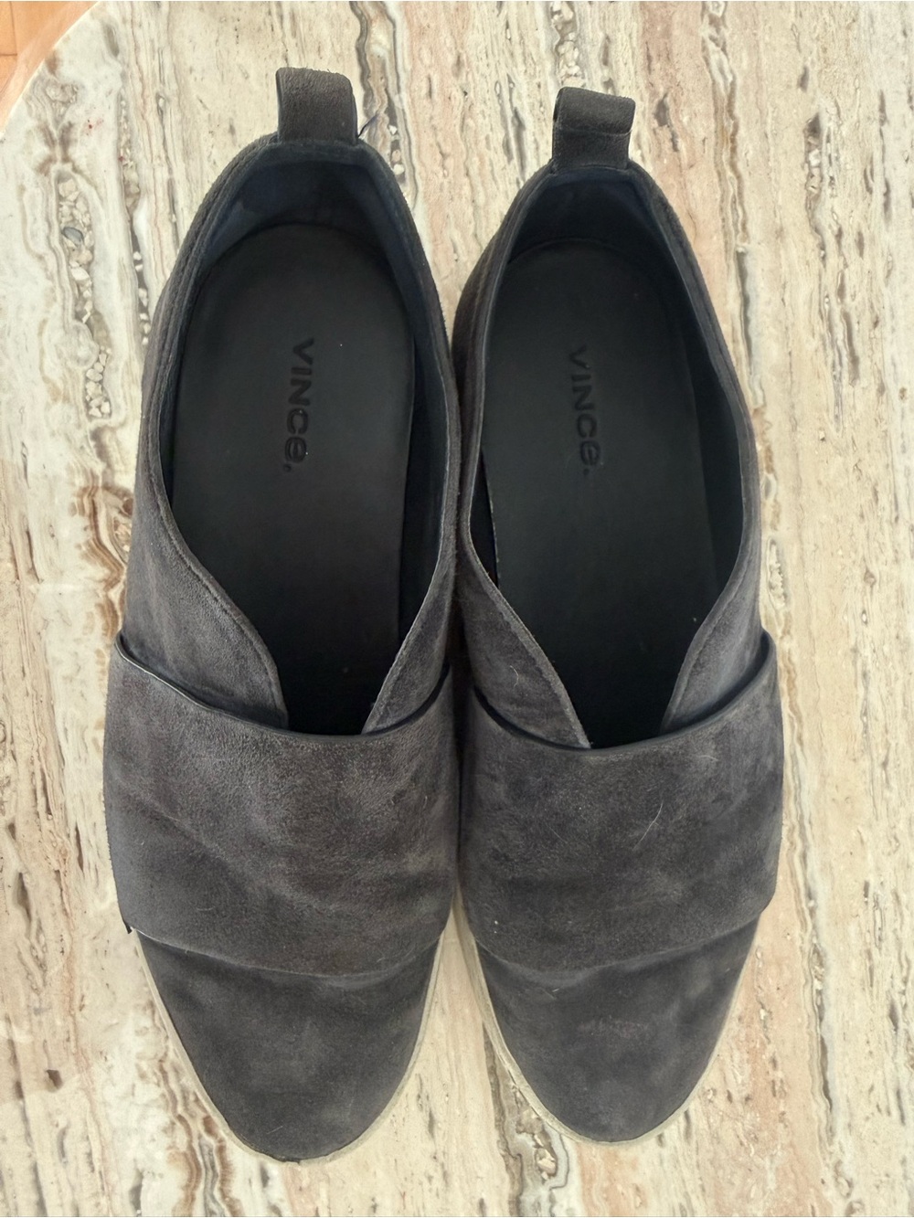 Vince Men's Black Suede Slip-On Loafers